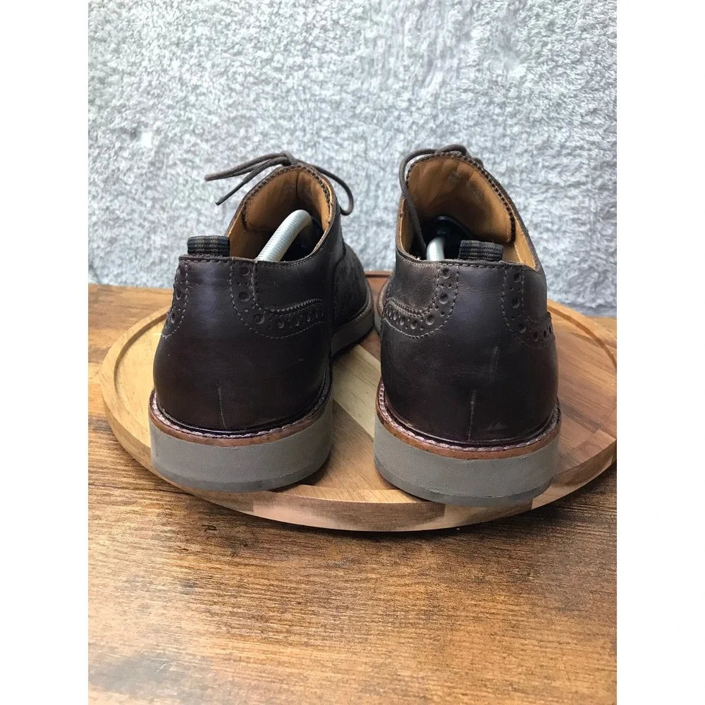 Cole Haan Harmon Grand Cap Toe Oxford Men 13 M Brown Leather Brogue Dress Shoes